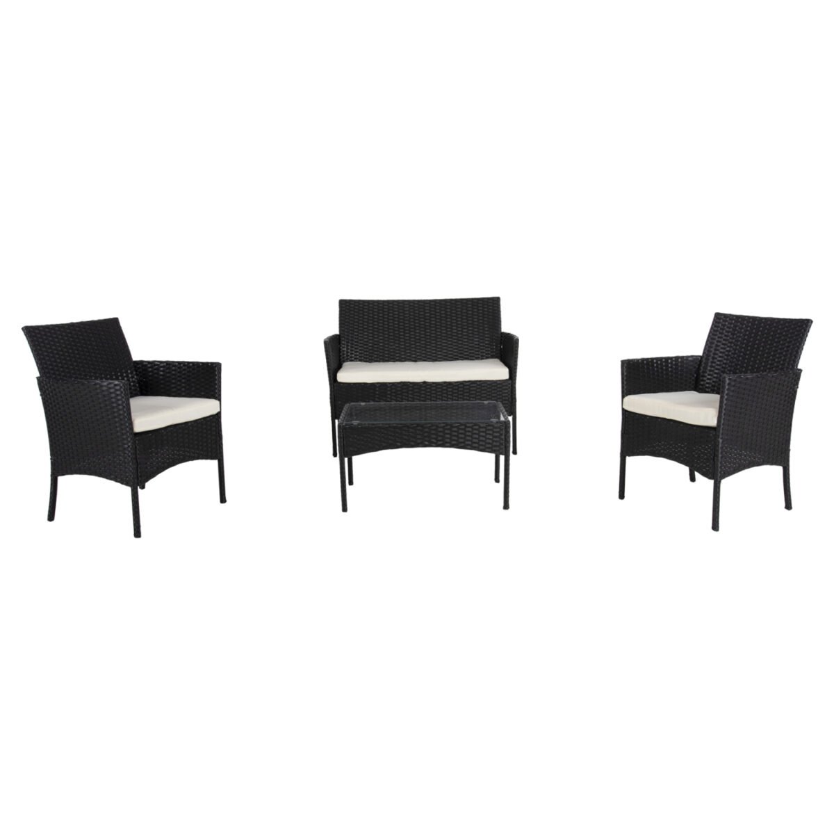 ΣΕΤ ΣΑΛΟΝΙ 4ΤΜΧ STASIA HM6089.04 ΣΥΝΘ.RATTAN ΜΑΥΡΟ-ΜΠΕΖ ΜΑΞΙΛΑΡΙΑ - Image 6