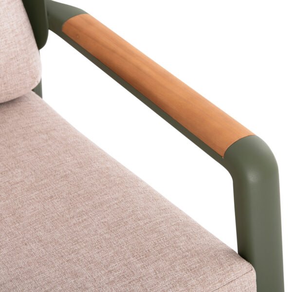 ΣΕΤ ΣΑΛΟΝΙ ΕΞ.ΧΩΡΟΥ 4ΤΜΧ ELARA HM6195.06 ΠΡΑΣΙΝΟ ΑΛΟΥΜΙΝΙΟ-ΜΠΕΖ OLEFIN-TEAK ΦΥΣΙΚΟ - Image 7