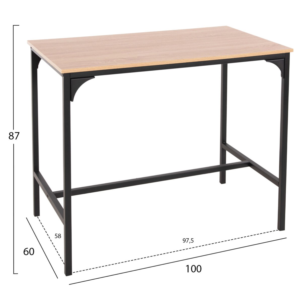 ΣΕΤ ΤΡΑΠΕΖΑΡΙΑ ΜΠΑΡ 5ΤΜΧ BOXY HM9882.01 ΜΑΥΡΟ ΜΕΤΑΛΛΟ-ΜΕΛΑΜΙΝΗ ΣΕ SONAMA - Image 3