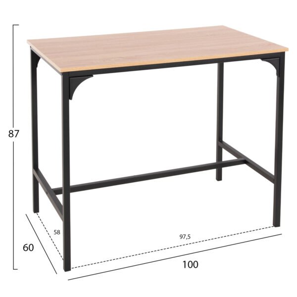 ΣΕΤ ΤΡΑΠΕΖΑΡΙΑ ΜΠΑΡ 5ΤΜΧ BOXY HM9882.01 ΜΑΥΡΟ ΜΕΤΑΛΛΟ-ΜΕΛΑΜΙΝΗ ΣΕ SONAMA - Image 3