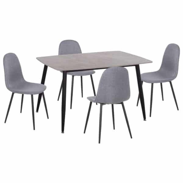 ΣΕΤ ΤΡΑΠΕΖΑΡΙΑΣ 5ΤΜΧ RAVEN HM21068.03 ΚΕΡΑΜΙΚΟ TOP ΓΚΡΙ ΜΑΡΜΑΡΟ--ΓΚΡΙ ΥΦΑΣΜΑ