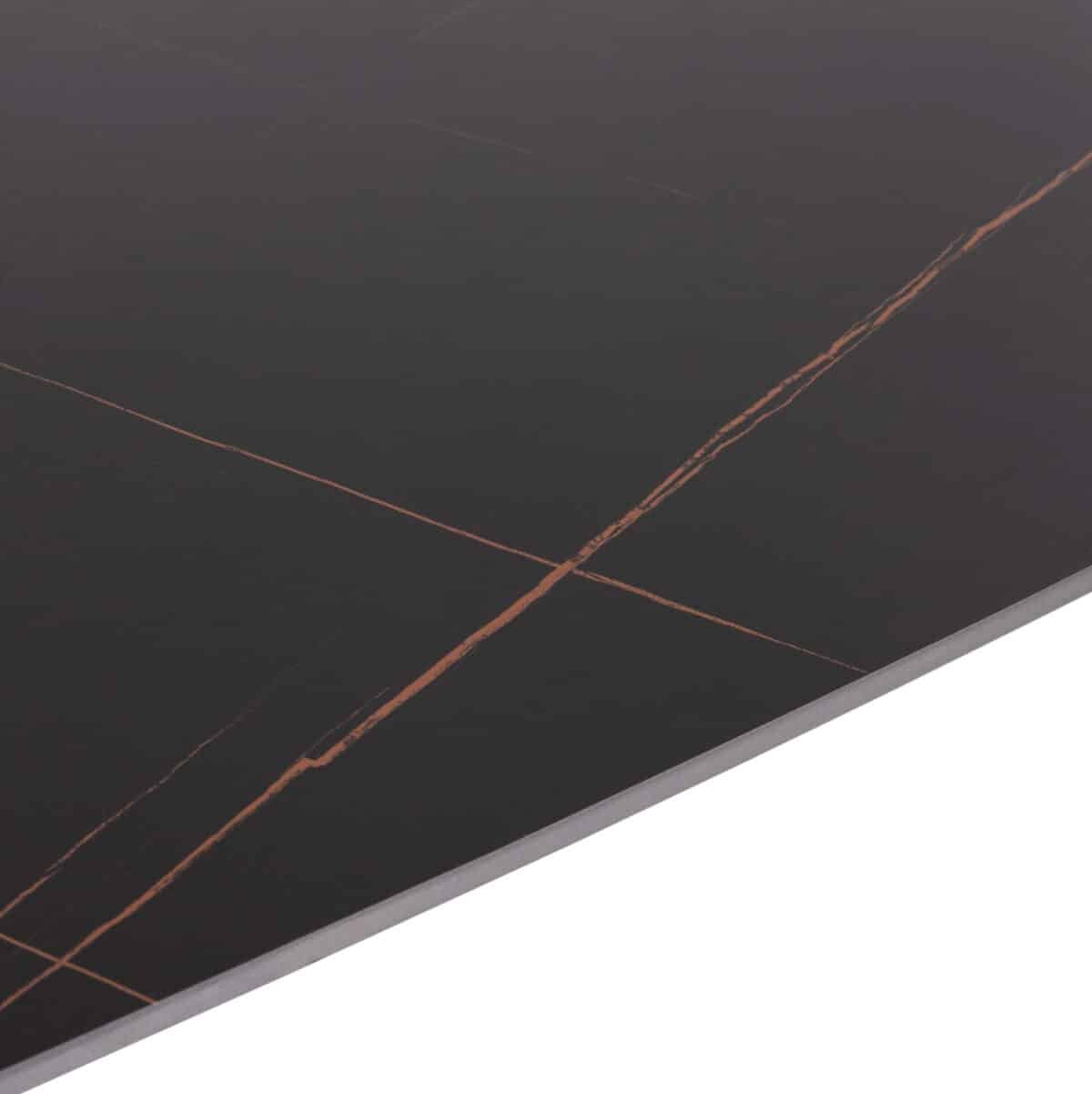 ΣΕΤ ΤΡΑΠΕΖΑΡΙΑΣ 5ΤΜΧ RAVEN HM21069.02 ΚΕΡΑΜΙΚΟ TOP ΜΑΥΡΟ ΜΑΡΜΑΡΟ & 4 ΚΑΡΕΚΛΕΣ - Image 4