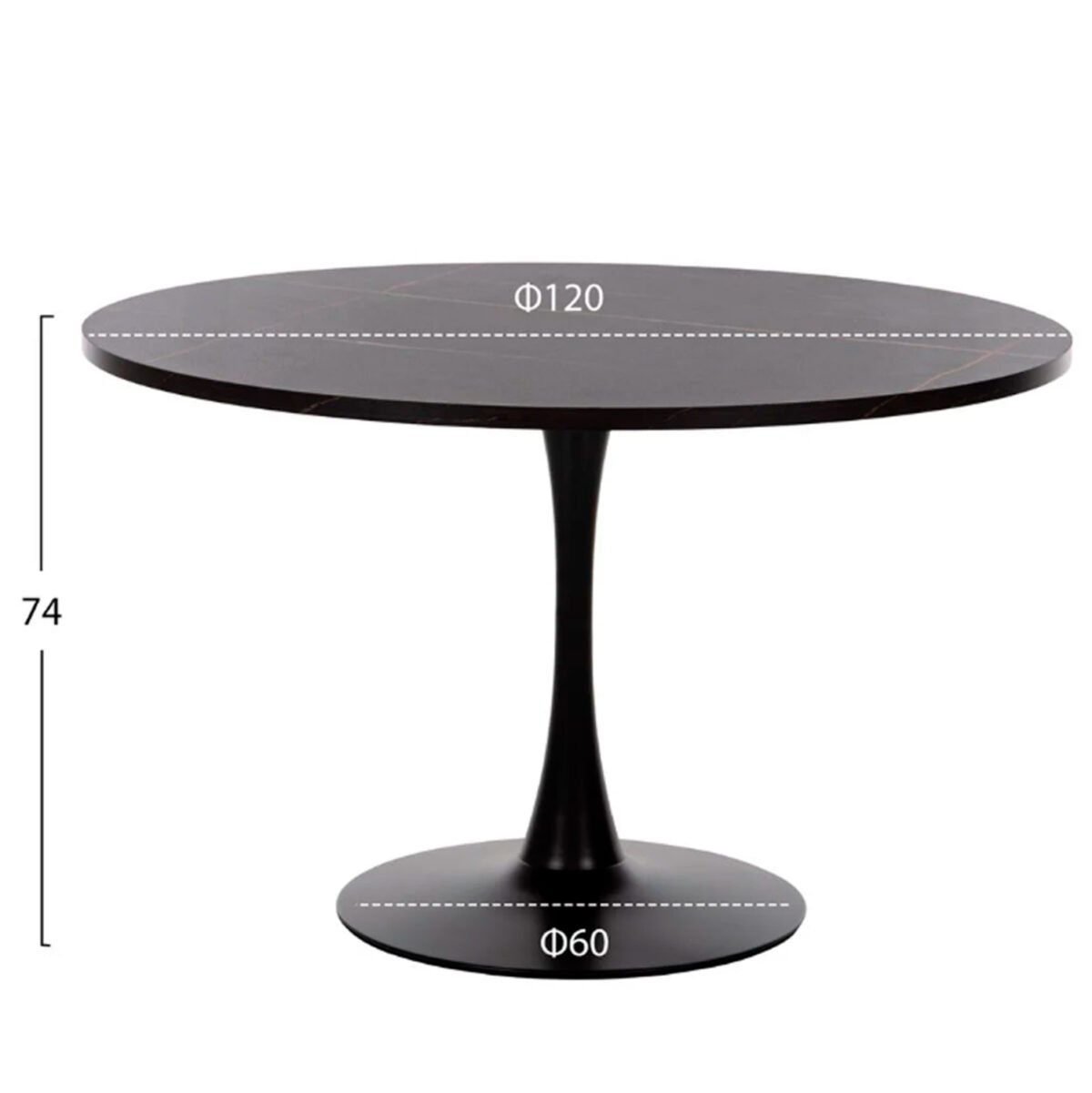 ΣΕΤ ΤΡΑΠΕΖΑΡΙΑΣ 5ΤΜΧ ROLLO HM21113 ΤΡΑΠΕΖΙ ΣΤΡΟΓΓΥΛΟ- 4 ΚΑΡΕΚΛΕΣ ΒΕΛΟΥΔΟ ΚΥΠΑΡΙΣΣΙ - Image 2