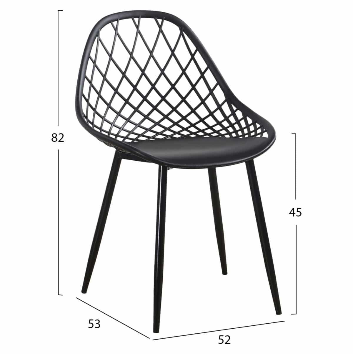 ΣΕΤ ΤΡΑΠΕΖΑΡΙΑΣ 5ΤΜΧ LIO HM21175 MDF TOP & ΠΟΛΥΠΡΟΠΥΛΕΝΙΟ ΣΕ ΜΑΥΡΟ - Image 3