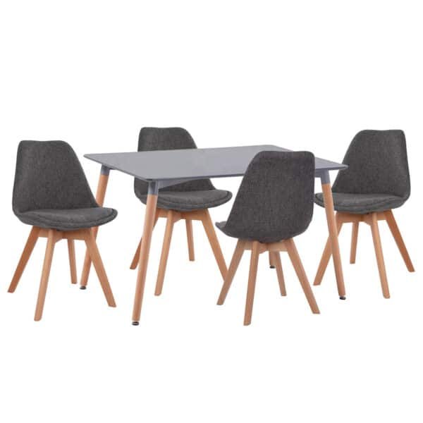 ΣΕΤ ΤΡΑΠΕΖΑΡΙΑΣ 5ΤΜΧ VEGAS HM21177 MDF TOP ΣΕ ΓΚΡΙ--ΥΦΑΣΜΑ ΣΕ ΓΚΡΙ