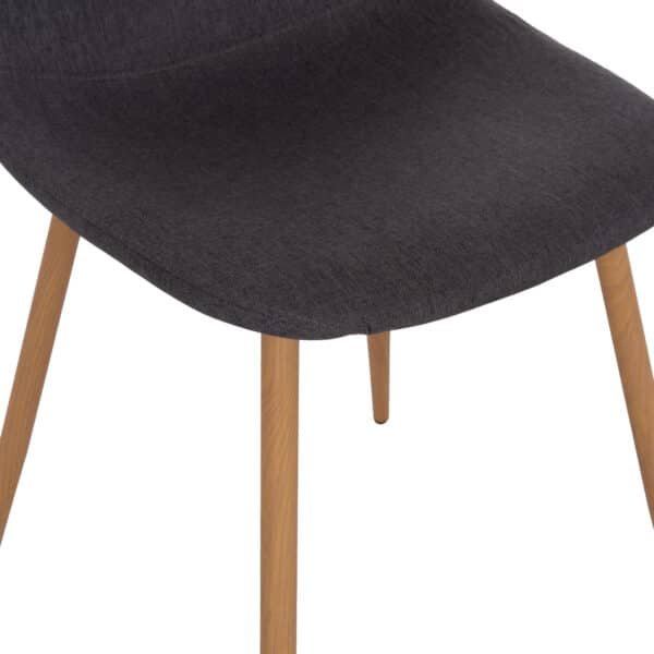 ΣΕΤ ΤΡΑΠΕΖΑΡΙΑΣ 5ΤΜΧ MINARDO HM21179 MDF TOP ΣΕ ΜΑΥΡΟ--ΣΚΟΥΡΟ ΓΚΡΙ ΥΦΑΣΜΑ - Image 5