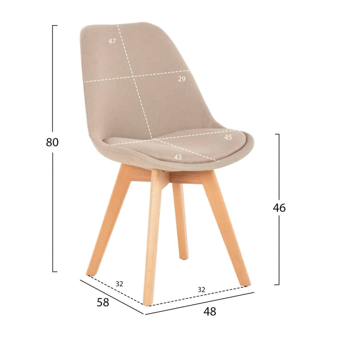 ΣΕΤ ΤΡΑΠΕΖΑΡΙΑΣ 5ΤΜΧ VEGAS HM21180 MDF TOP ΣΕ ΦΥΣΙΚΟ--ΥΦΑΣΜΑ ΜΠΕΖ - Image 3