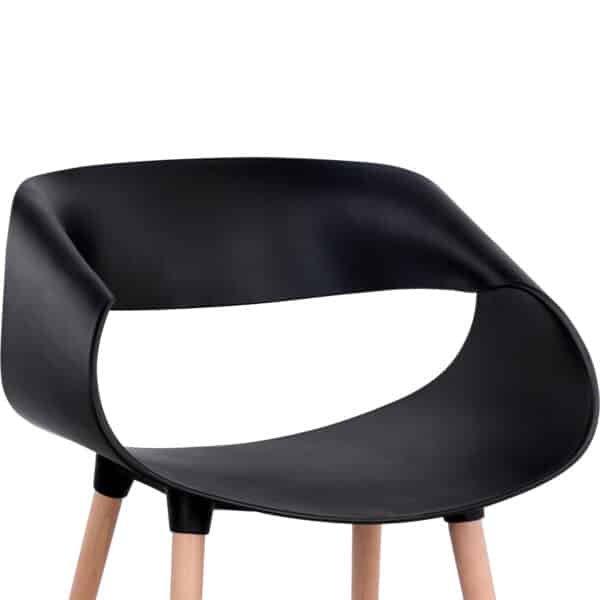 ΣΕΤ ΤΡΑΠΕΖΑΡΙΑΣ 5ΤΜΧ MAGGIE HM21187 MDF TOP & ΠΟΛΥΠΡΟΠΥΛΕΝΙΟ ΣΕ ΜΑΥΡΟ ΧΡΩΜΑ - Image 4