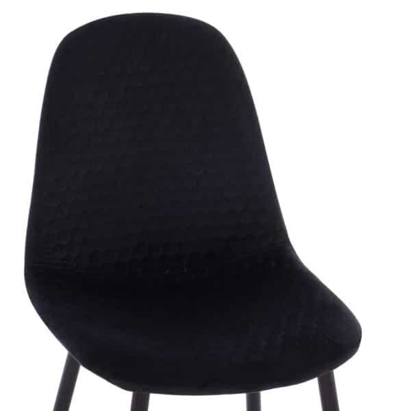 ΣΕΤ ΤΡΑΠΕΖΑΡΙΑΣ 5ΤΜΧ BROLIN HM21191 MDF TOP-ΜΕΤΑΛΛΙΚΑ ΠΟΔΙΑ-ΒΕΛΟΥΔΟ--ΜΑΥΡΟ - Image 4