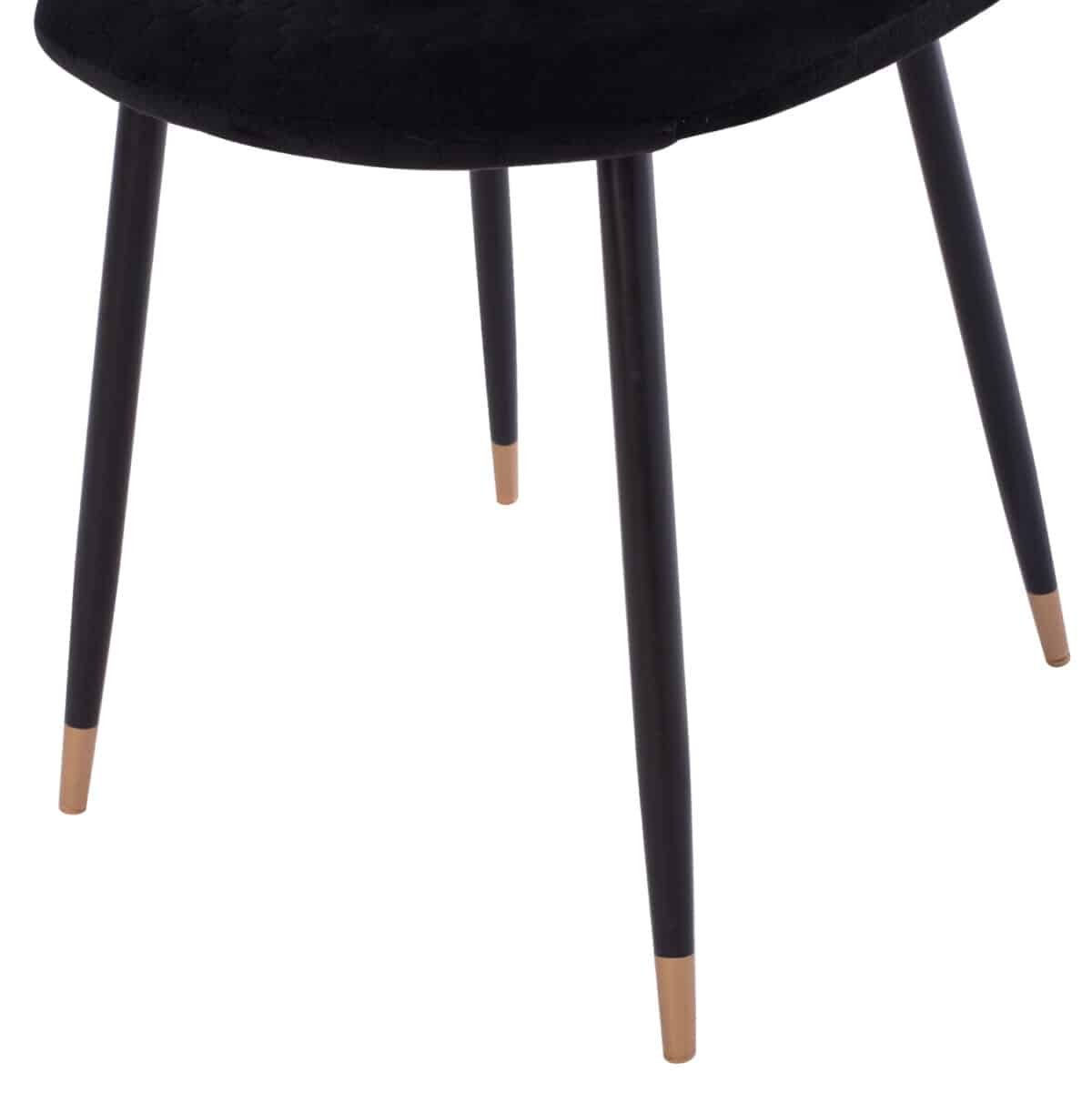 ΣΕΤ ΤΡΑΠΕΖΑΡΙΑΣ 5ΤΜΧ BROLIN HM21191 MDF TOP-ΜΕΤΑΛΛΙΚΑ ΠΟΔΙΑ-ΒΕΛΟΥΔΟ--ΜΑΥΡΟ - Image 5