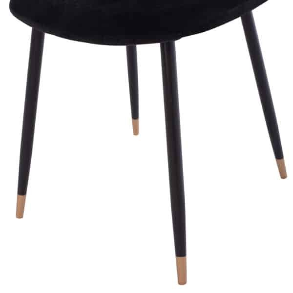 ΣΕΤ ΤΡΑΠΕΖΑΡΙΑΣ 5ΤΜΧ BROLIN HM21191 MDF TOP-ΜΕΤΑΛΛΙΚΑ ΠΟΔΙΑ-ΒΕΛΟΥΔΟ--ΜΑΥΡΟ - Image 5