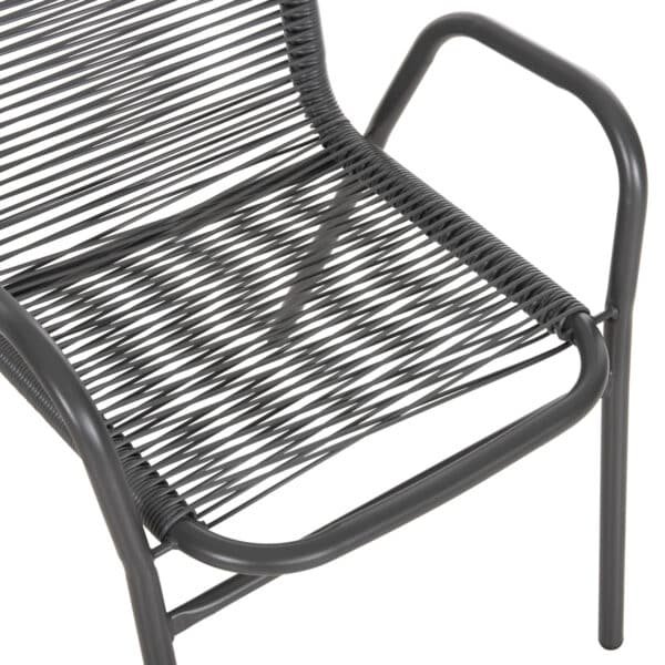 ΣΕΤ ΤΡΑΠΕΖΑΡΙΑΣ 5ΤΜΧ AVRIL HM21221 ΚΑΡΕΚΛΕΣ ΜΕΤΑΛΛΙΚΕΣ & ΤΡΑΠΕΖΙ 110x60 ΓΚΡΙ - Image 4