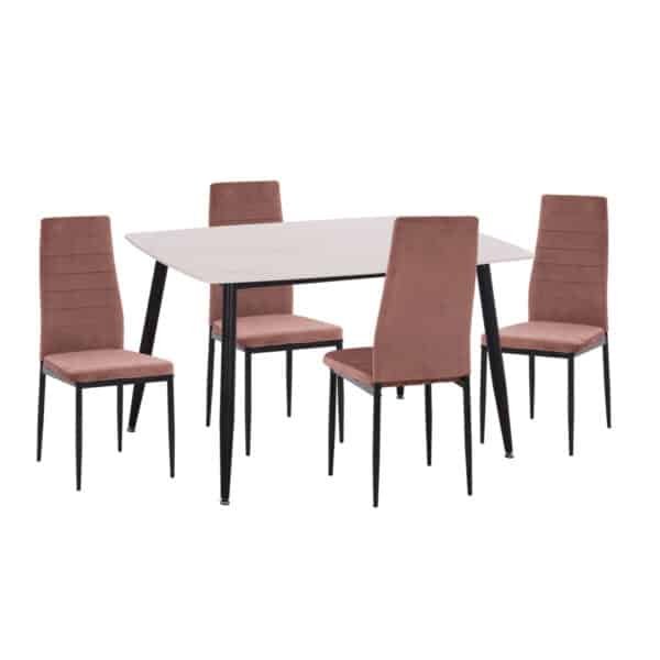 ΣΕΤ ΤΡΑΠΕΖΑΡΙΑΣ 5ΤΜΧ RAVEN HM21264.01 ΚΕΡΑΜΙΚΟ TOP ΛΕΥΚΟ ΜΑΡΜΑΡΟ--ΒΕΛΟΥΔΟ ΣΑΠΙΟ ΜΗΛΟ