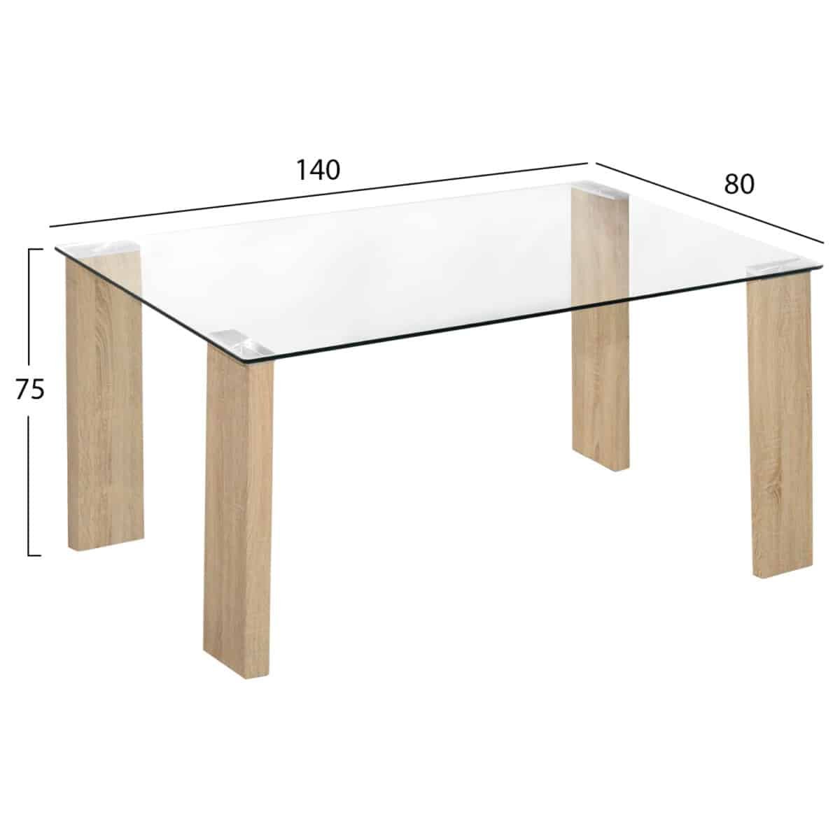 ΣΕΤ ΤΡΑΠΕΖΑΡΙΑΣ 5ΤΜΧ LEOMOR HM21270.02 ΤΡΑΠΕΖΙ & 4 ΚΑΡΕΚΛΕΣ - ΚΑΦΕ ΥΦΑΣΜΑ - Image 2