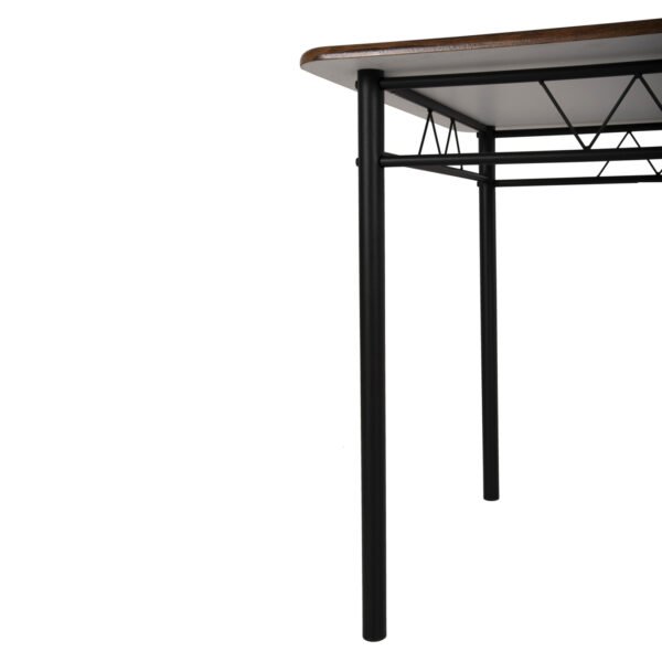 ΣΕΤ ΤΡΑΠΕΖΑΡΙΑΣ 5ΤΜΧ PEARY HM9416.11 ΜΕΤΑΛΛΟ ΜΑΥΡΟ-MDF ΚΑΡΥΔΙ 110x60x74Yεκ. - Image 9