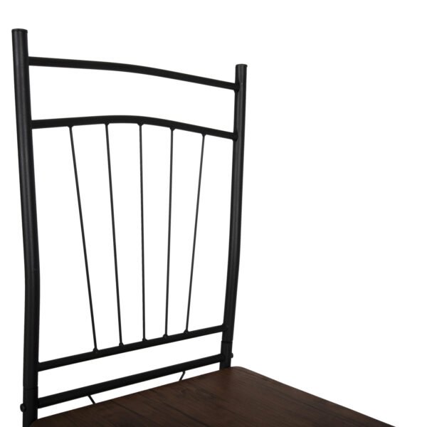 ΣΕΤ ΤΡΑΠΕΖΑΡΙΑΣ 5ΤΜΧ PEARY HM9416.11 ΜΕΤΑΛΛΟ ΜΑΥΡΟ-MDF ΚΑΡΥΔΙ 110x60x74Yεκ. - Image 10