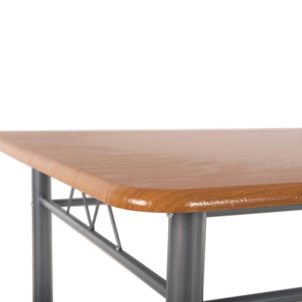 ΣΕΤ ΤΡΑΠΕΖΑΡΙΑΣ 5ΤΜΧ PEARY HM9416.12 ΜΕΤΑΛΛΟ ΑΣΗΜΙ-MDF ΣΟΝΑΜΑ 110x60x74Yεκ. - Image 9