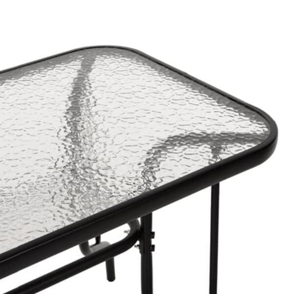 ΣΕΤ ΤΡΑΠΕΖΑΡΙΑΣ 5ΤΜΧ HM5193.13 ΜΕΤΑΛΛΙΚO ΜΕ 4 ΚΑΡΕΚΛΕΣ & ΤΡΑΠΕΖΙ 110x60 ΜΑΥΡΟ - Image 4