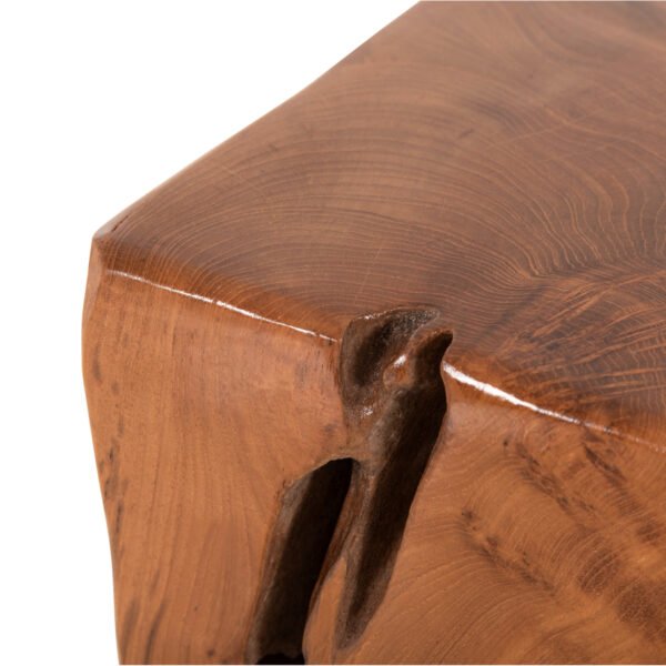 ΣΚΑΜΠΟ ΧΑΜΗΛΟΥ ΥΨΟΥΣ KUMO HM7893 ΜΑΣΙΦ ΞΥΛΟ TΕΑK ΦΥΣΙΚΟ 30X30X40Υεκ. - Image 5