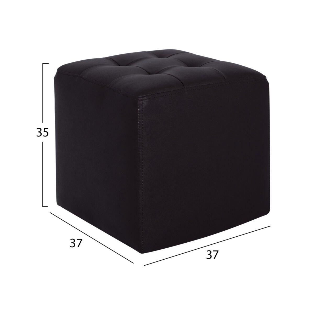 ΣΚΑΜΠΩ ΜΕ PU ΜΑΥΡΟ PUNK HM264.01 37Χ37Χ35Υεκ. - Image 2