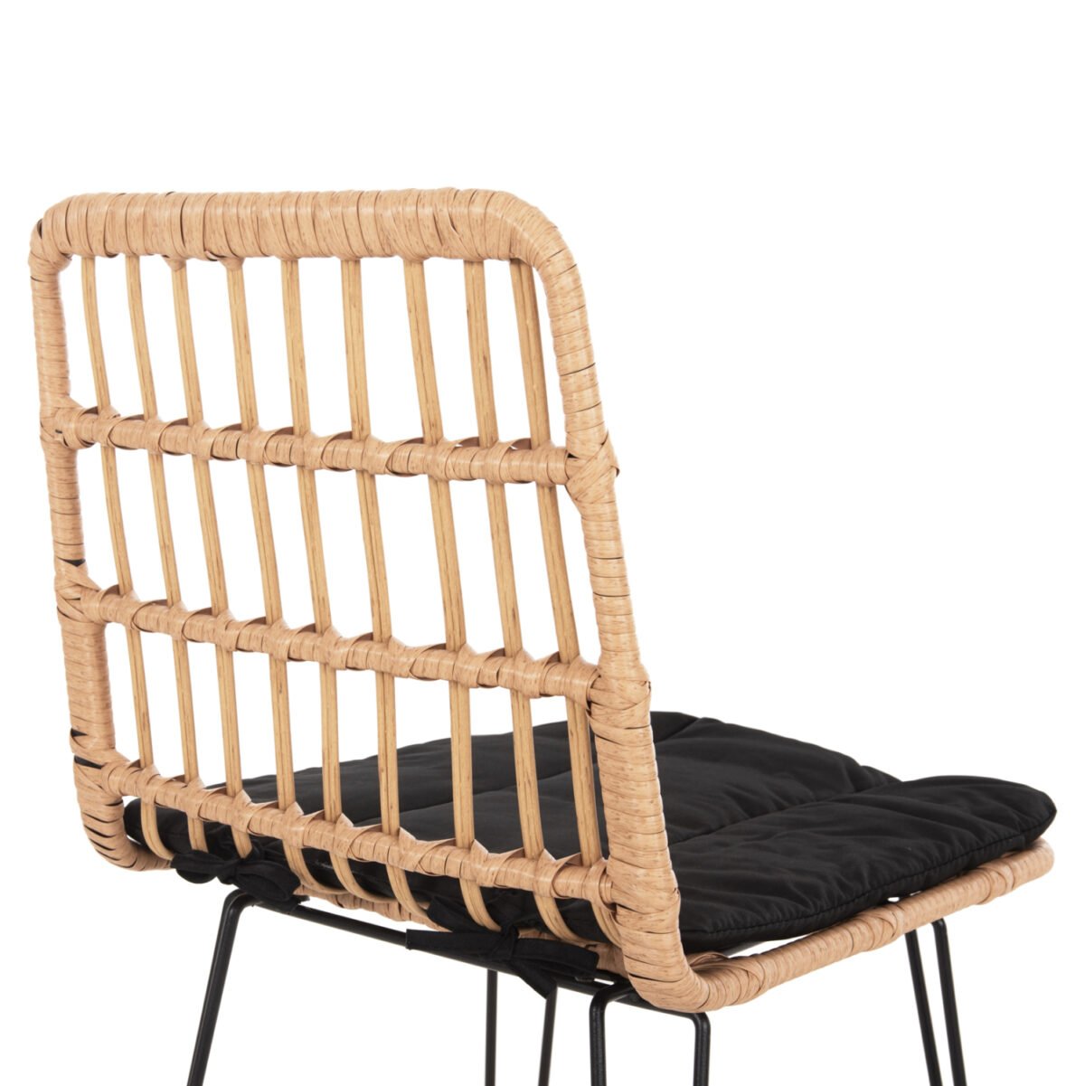 ΣΚΑΜΠΟ ΜΕΣ.ΥΨΟΥΣ ALLEGRA HM5643.11 ΜΕΤΑΛΛΟ&ΜΑΞΙΛΑΡΙ ΜΑΥΡΟ-WICKER ΜΠΕΖ 50x55x103Υεκ. - Image 7