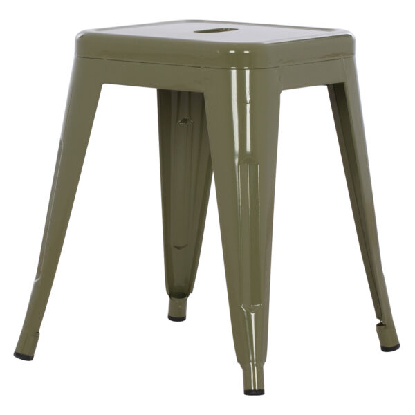 ΣΚΑΜΠΟ ΜΕΤΑΛΛΙΚΟ MELITA HM0096.43 ΣΕ DARK OLIVE ΧΡΩΜΑ 37x37x45Υεκ. - Image 4