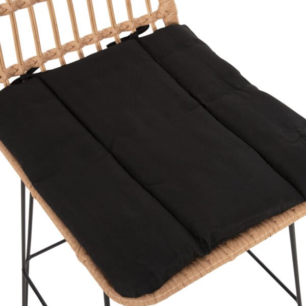 ΣΚΑΜΠΟ ΜΠΑΡ ΕΞ.ΧΩΡΟΥ ALLEGRA HM5452.11 ΜΕΤΑΛΛΟ&ΜΑΞΙΛΑΡΙ ΜΑΥΡΟ-ΜΠΕΖ WICKER 52x51x103Y εκ - Image 8