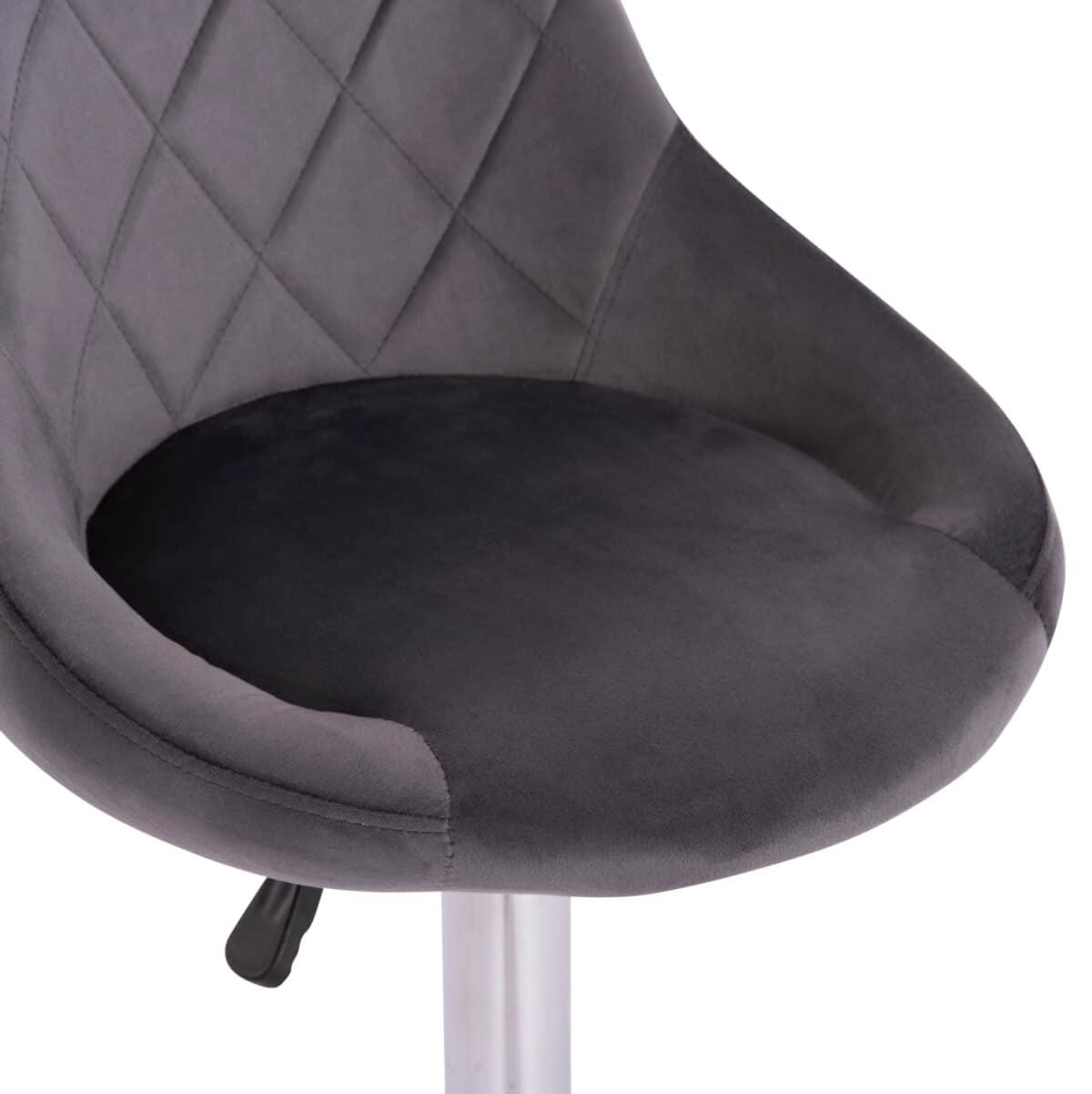 ΣΚΑΜΠΟ ΜΠΑΡ ROSE HM204.41 ΜΕ ΑΜΟΡΤΙΣΕΡ ΧΡΩΜΙΟΥ & ΓΚΡΙ ΒΕΛΟΥΔΟ 48x45x105Υεκ. - Image 8