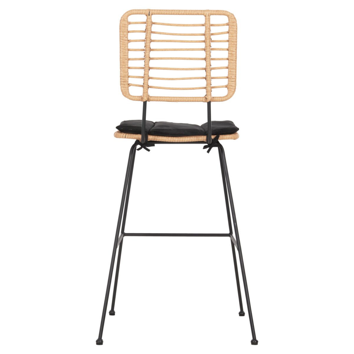 ΣΚΑΜΠΟ ΜΠΑΡ ALLEGRA HM5455.11 ΜΕΤΑΛΛΟ&ΜΑΞΙΛΑΡΙ ΜΑΥΡΟ-WICKER ΜΠΕΖ 56x59x116,5Υεκ. - Image 6