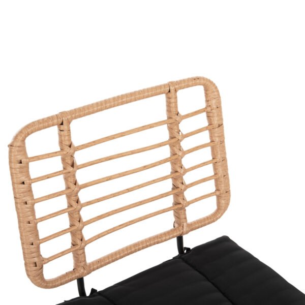 ΣΚΑΜΠΟ ΜΠΑΡ ΜΕΣ.ΥΨΟΥΣ ALLEGRA HM5709.11 ΜΕΤΑΛΛΟ&ΜΑΞΙΛΑΡΙ ΜΑΥΡΟ-WICKER ΜΠΕΖ 46x46x99Υεκ - Image 7