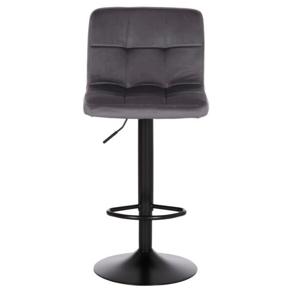 ΣΚΑΜΠΟ ΜΠΑΡ ΠΕΡΙΣΤΡΕΦΟΜΕΝΟ DIANA HM202.41 ΓΚΡΙ ΒΕΛΟΥΔΟ--ΜΕΤΑΛΛΟ ΜΑΥΡΟ ΜΑΤ 44x52x109Υεκ - Image 3