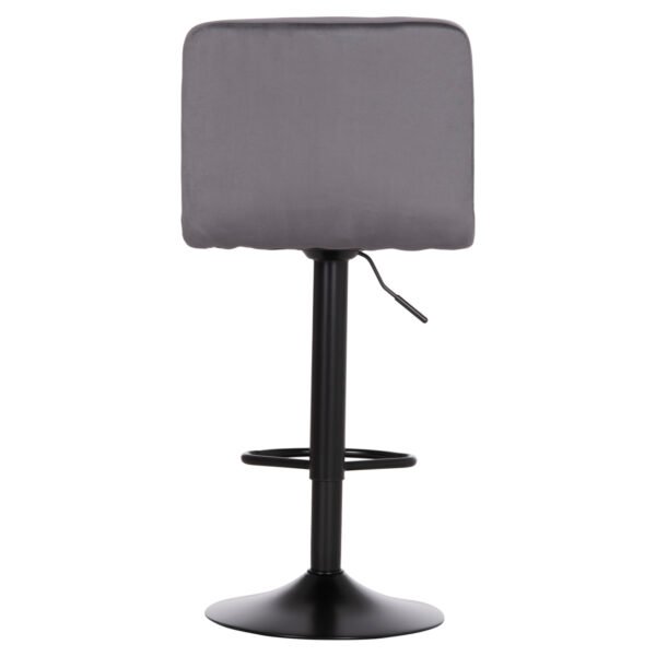 ΣΚΑΜΠΟ ΜΠΑΡ ΠΕΡΙΣΤΡΕΦΟΜΕΝΟ DIANA HM202.41 ΓΚΡΙ ΒΕΛΟΥΔΟ--ΜΕΤΑΛΛΟ ΜΑΥΡΟ ΜΑΤ 44x52x109Υεκ - Image 6