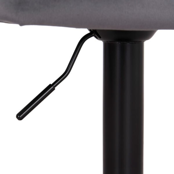 ΣΚΑΜΠΟ ΜΠΑΡ ΠΕΡΙΣΤΡΕΦΟΜΕΝΟ DIANA HM202.41 ΓΚΡΙ ΒΕΛΟΥΔΟ--ΜΕΤΑΛΛΟ ΜΑΥΡΟ ΜΑΤ 44x52x109Υεκ - Image 10