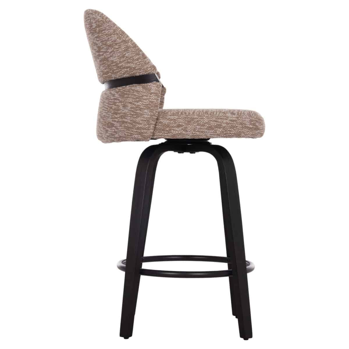 ΣΚΑΜΠΟ ΜΠΑΡ ΠΕΡΙΣΤΡΕΦΟΜΕΝΟ DEKKER HM18250.02 PLYWOOD ΜΑΥΡΟ--ΥΦΑΣΜΑ ΚΑΦΕ 48x54x96Υεκ. - Image 4