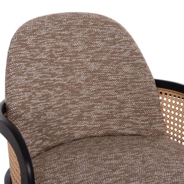 ΣΚΑΜΠΟ ΜΠΑΡ ΠΕΡΙΣΤΡΕΦΟΜΕΝΟ BECKER HM18251.03 PLYWOOD ΜΑΥΡΟ--ΚΑΦΕ ΥΦΑΣΜΑ 50x52x100Υ - Image 7