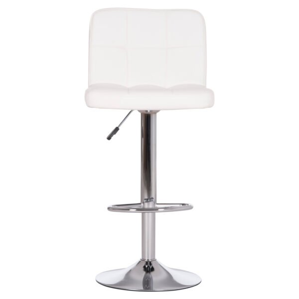 ΣΚΑΜΠΟ ΜΠΑΡ ΠΕΡΙΣΤΡΕΦΟΜΕΝΟ DIANA HM202.22 ΛΕΥΚΟ PU--ΜΕΤΑΛΛΟ ΧΡΩΜΙΟ 44x52x109Υεκ. - Image 3