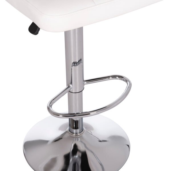 ΣΚΑΜΠΟ ΜΠΑΡ ΠΕΡΙΣΤΡΕΦΟΜΕΝΟ DIANA HM202.22 ΛΕΥΚΟ PU--ΜΕΤΑΛΛΟ ΧΡΩΜΙΟ 44x52x109Υεκ. - Image 9