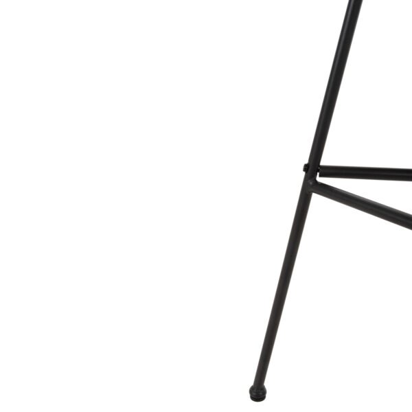 ΣΚΑΜΠΟ ΜΠΑΡ ΨΗΛΟ ALLEGRA HM5708.11 ΜΕΤΑΛΛΟ&ΜΑΞΙΛΑΡΙ ΜΑΥΡΟ-WICKER ΜΠΕΖ 48x49x99,5Υεκ. - Image 10