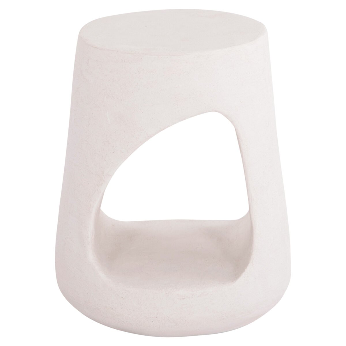 ΣΚΑΜΠΟ ΣΤΡΟΓΓΥΛΟ ΣΕΙΡΑ SANTORINI HM18056 ΠΟΛΥΡΗΤΙΝΗ ΣΕ ΥΠΟΛΕΥΚΟ ΧΡΩΜΑ Φ38x47Yεκ. - Image 3