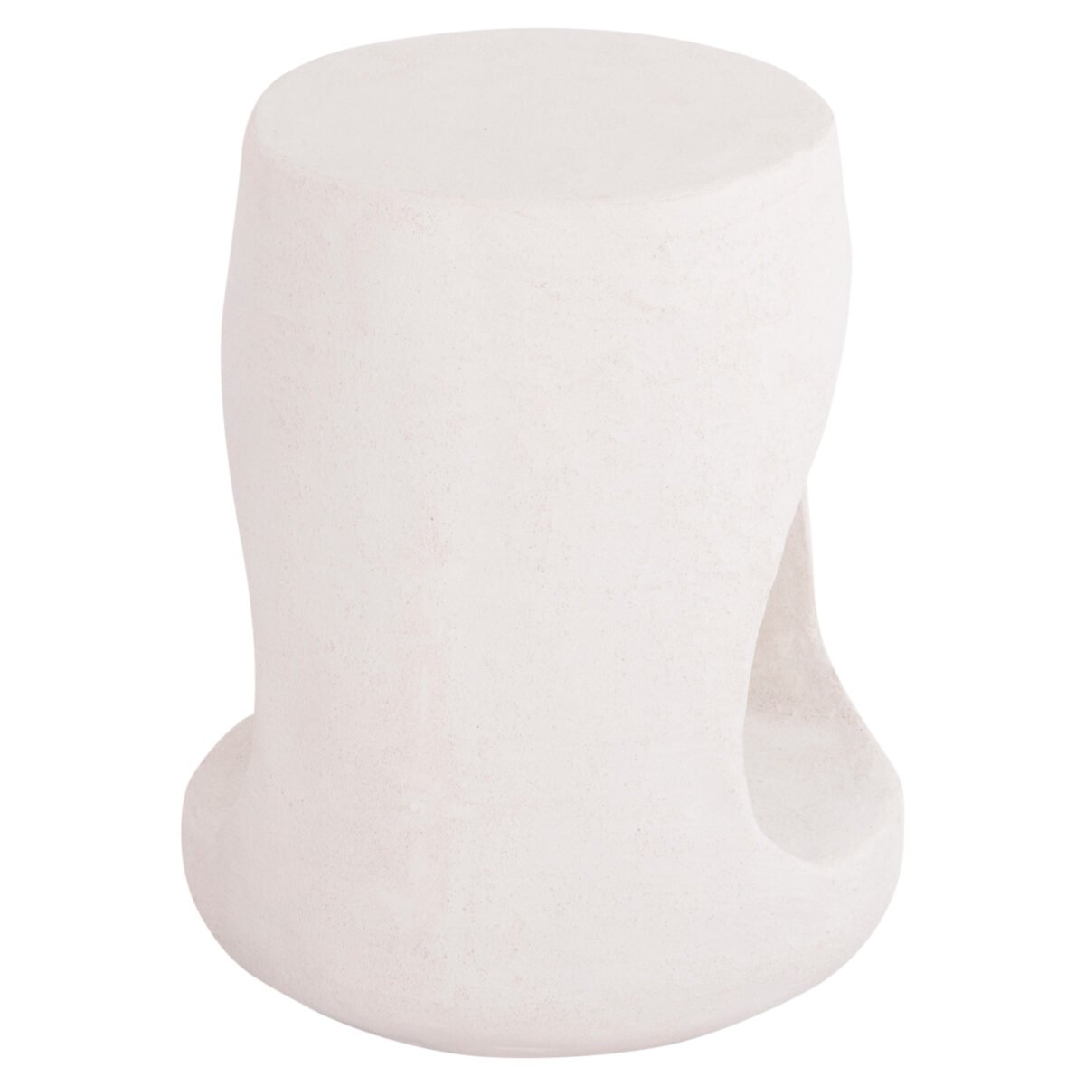 ΣΚΑΜΠΟ ΣΤΡΟΓΓΥΛΟ ΣΕΙΡΑ SANTORINI HM18056 ΠΟΛΥΡΗΤΙΝΗ ΣΕ ΥΠΟΛΕΥΚΟ ΧΡΩΜΑ Φ38x47Yεκ. - Image 4