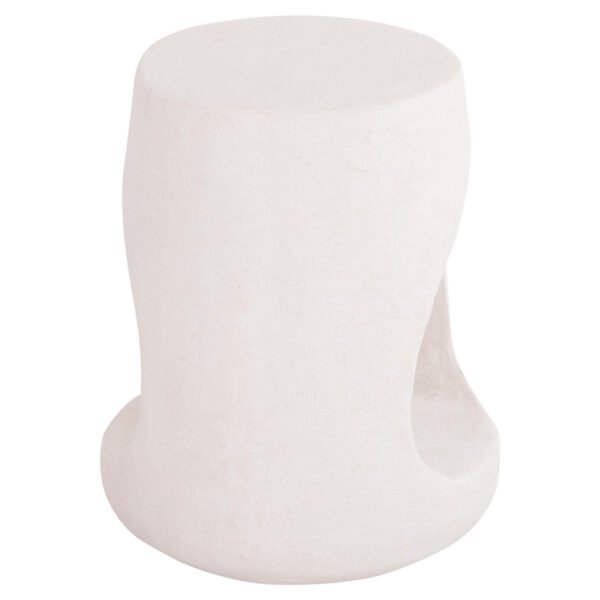 ΣΚΑΜΠΟ ΣΤΡΟΓΓΥΛΟ ΣΕΙΡΑ SANTORINI HM18056 ΠΟΛΥΡΗΤΙΝΗ ΣΕ ΥΠΟΛΕΥΚΟ ΧΡΩΜΑ Φ38x47Yεκ. - Image 4