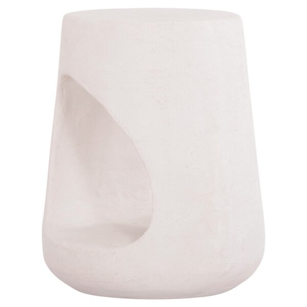 ΣΚΑΜΠΟ ΣΤΡΟΓΓΥΛΟ ΣΕΙΡΑ SANTORINI HM18056 ΠΟΛΥΡΗΤΙΝΗ ΣΕ ΥΠΟΛΕΥΚΟ ΧΡΩΜΑ Φ38x47Yεκ. - Image 5