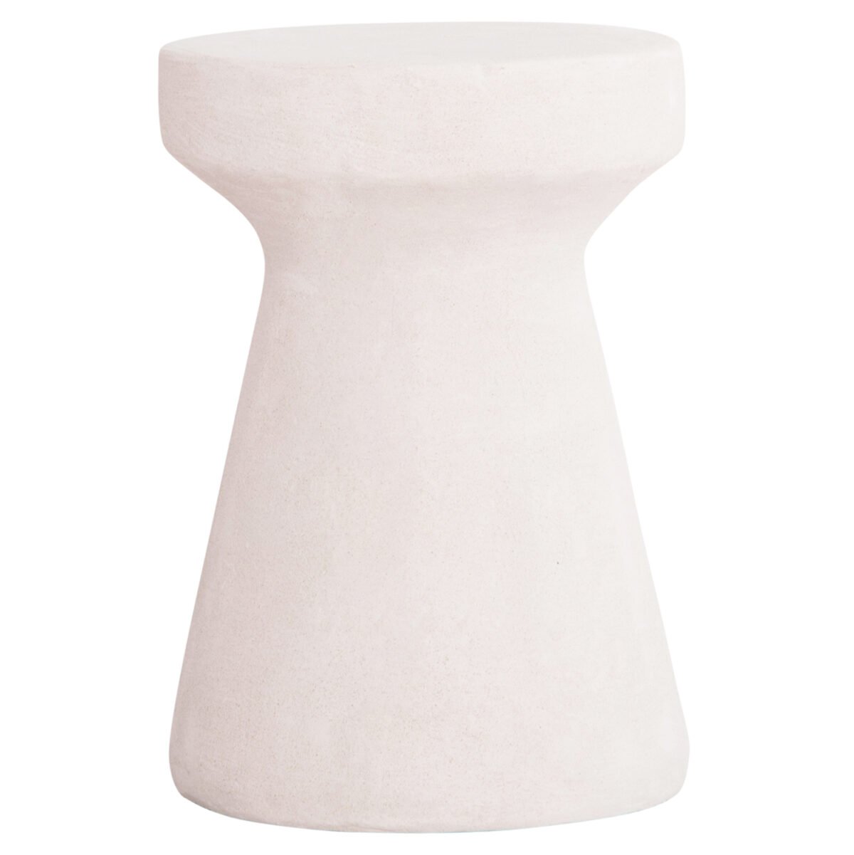 ΣΚΑΜΠΟ ΣΤΡΟΓΓΥΛΟ ΣΕΙΡΑ SANTORINI HM18057 ΠΟΛΥΡΗΤΙΝΗ ΣΕ ΥΠΟΛΕΥΚΟ ΧΡΩΜΑ Φ32x46Υεκ. - Image 3