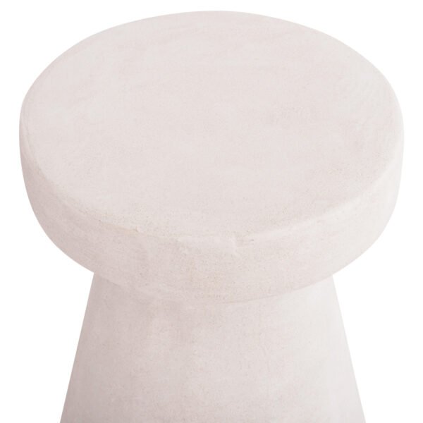 ΣΚΑΜΠΟ ΣΤΡΟΓΓΥΛΟ ΣΕΙΡΑ SANTORINI HM18057 ΠΟΛΥΡΗΤΙΝΗ ΣΕ ΥΠΟΛΕΥΚΟ ΧΡΩΜΑ Φ32x46Υεκ. - Image 4