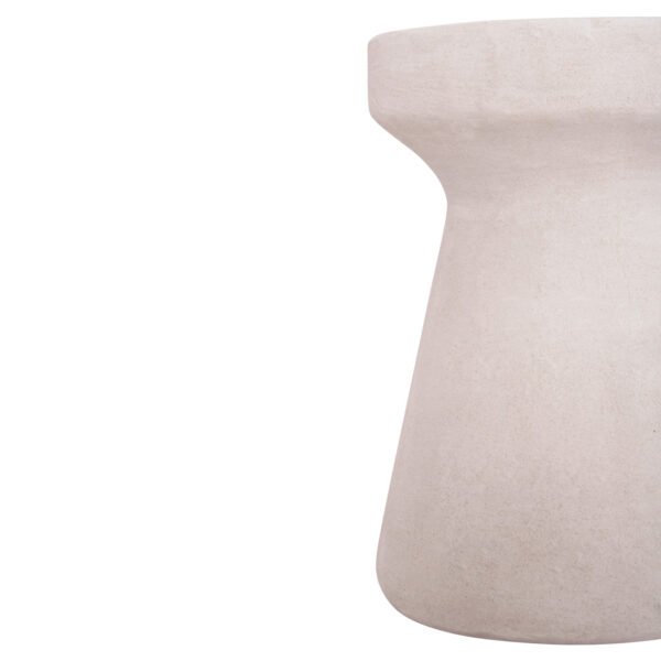 ΣΚΑΜΠΟ ΣΤΡΟΓΓΥΛΟ ΣΕΙΡΑ SANTORINI HM18057 ΠΟΛΥΡΗΤΙΝΗ ΣΕ ΥΠΟΛΕΥΚΟ ΧΡΩΜΑ Φ32x46Υεκ. - Image 6