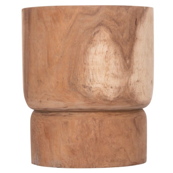 ΣΚΑΜΠΟ-ΤΡΑΠΕΖΑΚΙ ΚΥΛΙΝΔΡΙΚΟ FEBRY HM9909 ΜΑΣΙΦ ΞΥΛΟ SUAR ΦΥΣΙΚΟ Φ40x46Υεκ. - Image 3