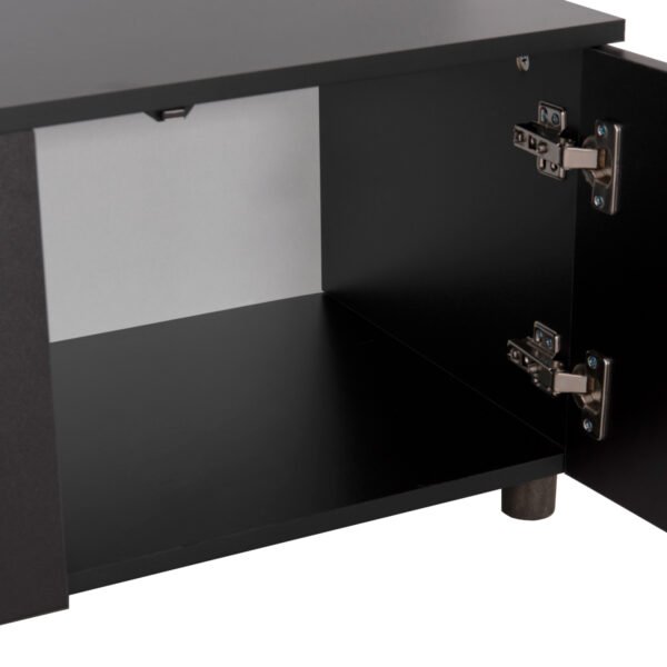 ΣΥΝΘΕΣΗ ΤΗΛΕΟΡΑΣΗΣ DORT HM18076.02 ΜΕΛΑΜΙΝΗ ΣΕ ΣΟΝΑΜΑ-ΜΑΥΡΟ 249.5x42.2x199.5Υεκ - Image 7