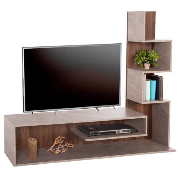 ΣΥΝΘΕΤΟ ΤΗΛΕΟΡΑΣΗΣ EDELIE HM8908.14 ΜΕΛΑΜΙΝΗ ΓΚΡΙ STONE TEXTURE-ΦΥΣΙΚΟ 150x29