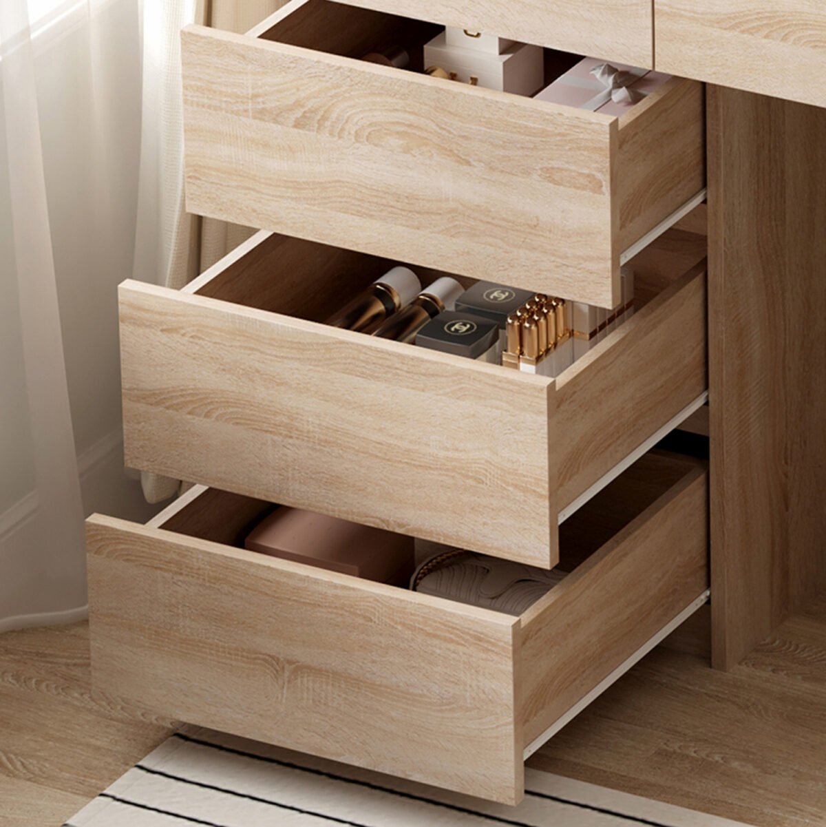 ΤΟΥΑΛΕΤΑ ΜΕ ΦΩΤΙΣΜΟ LED & ΣΥΡΤΑΡΙΑ BEYON HM2500.01 ΜΕΛΑΜΙΝΗ ΣΕ SONAMA 112.5x40.5x140Υεκ. - Image 5