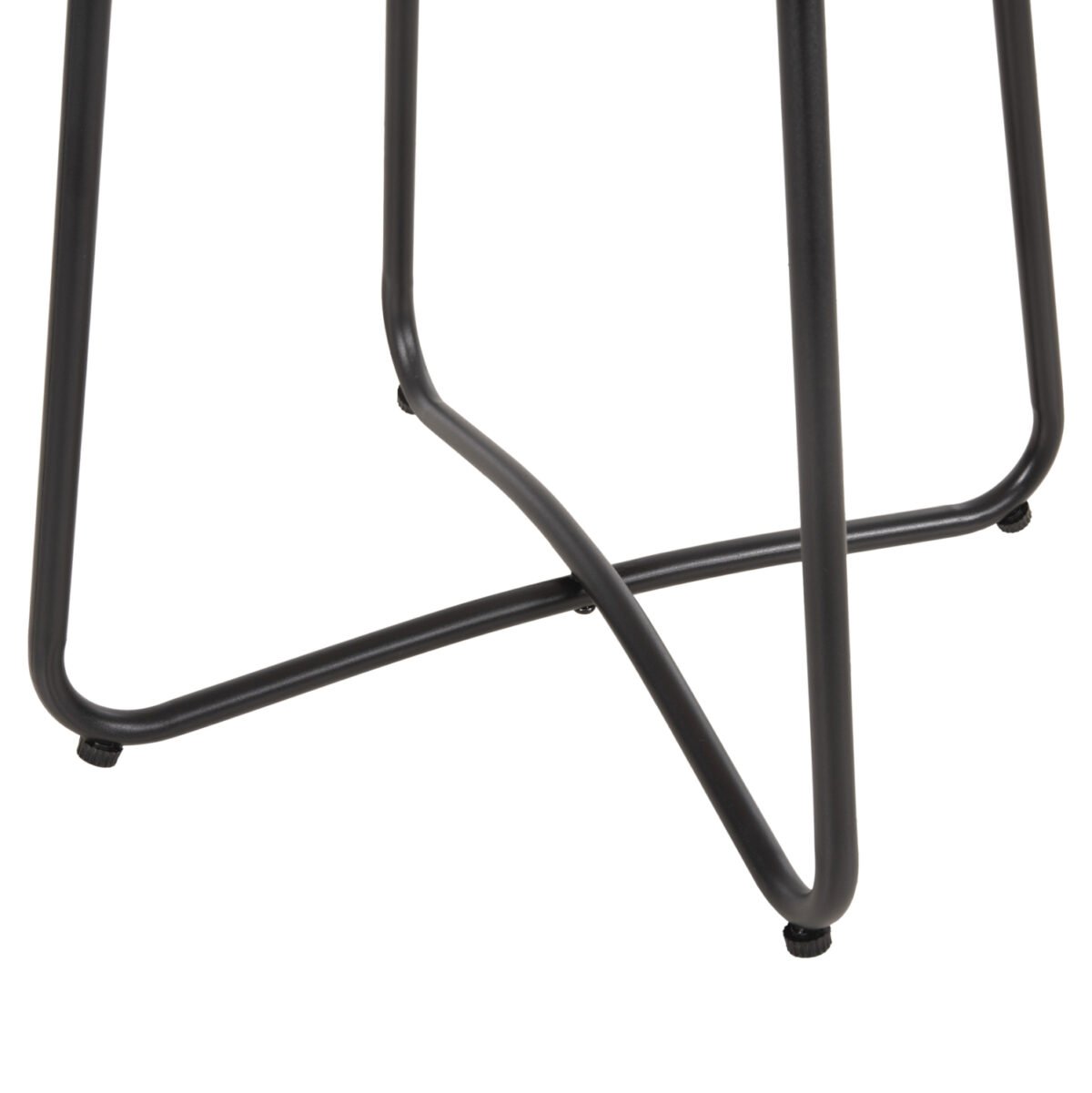 ΤΡΑΠΕΖΑΚΙ GERRY HM5717.11 ΜΕ WICKER ΜΠΕΖ-ΜΑΥΡΟ ΜΕΤΑΛ.ΣΚΕΛΕΤΟ 50x50x47,5Υεκ. - Image 6